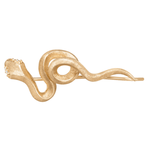 Ohrringe Snakes 18 Karat Gelbgold mit 4 Diamanten
