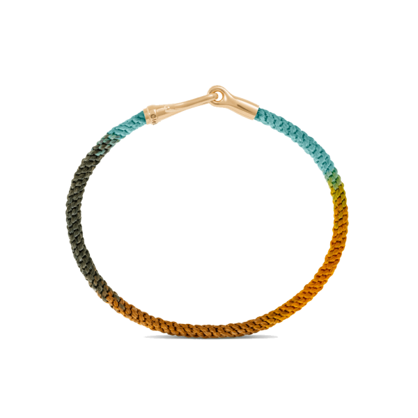 Armband Life, Sonderausgabe, handgeknüpftes Seil, 18 Karat Gelbgold