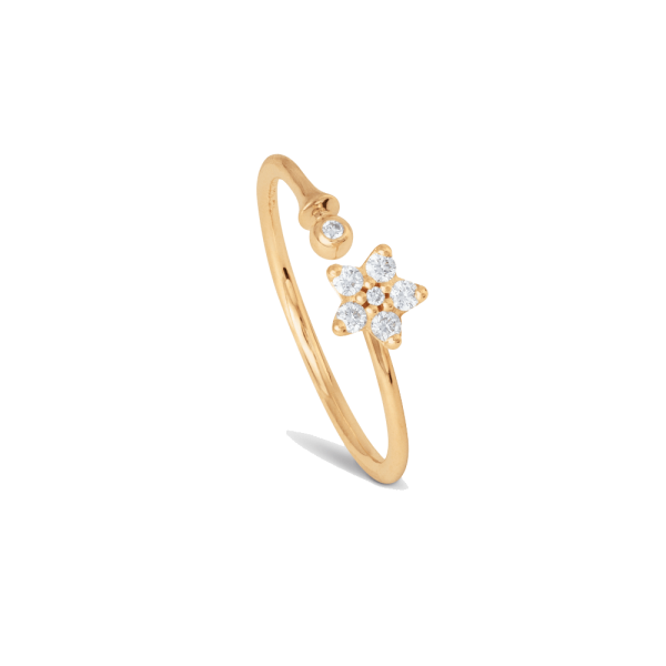 Ring Shooting Stars 18 Karat Gelbgold mit 7 Diamanten