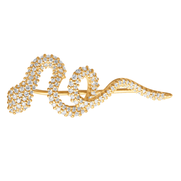 Ohrringe Snakes 18 Karat Gelbgold mit 151 Diamanten