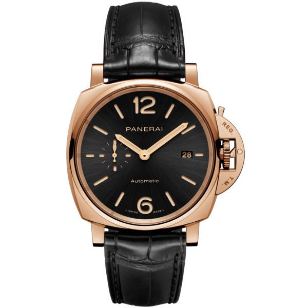 Luminor Due, 3 days, Automatic, black dial, Goldtech - 42mm