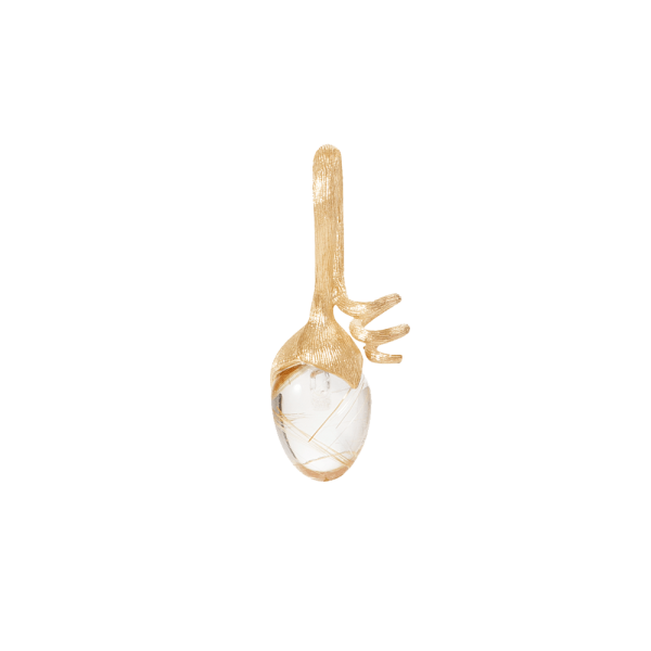 Anhänger Sprout Lotus 18 Karat Gelbgold Rutil