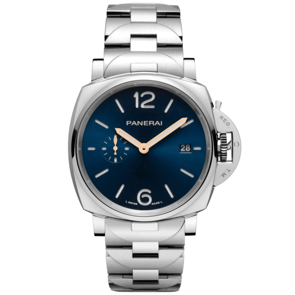 Luminor Due, 3 days, Automatic, blue dial, steel - metal strap - 42mm