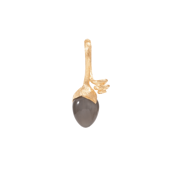 Anhänger Sprout Lotus 18 Karat Gelbgold grau