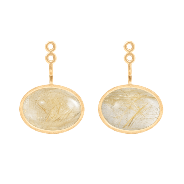 Anhänger für Ohrring Lotus PAIR 18 Karat Goldgelb