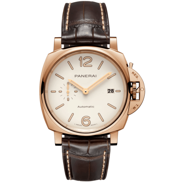 Luminor Due, 3 days, Automatic, white dial, Goldtech - 42mm