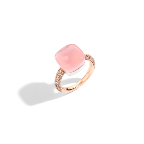 Großer Ring Nudo Aus Rosenquarz