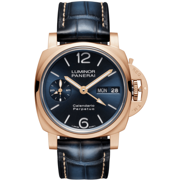 Luminor Perpetual Calendar, blue sun-brushed dial, Goldtech - 44mm