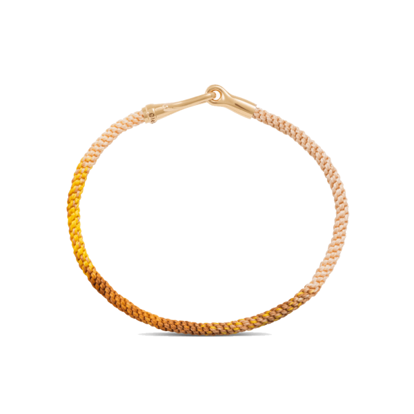 Armband Life, handgeknüpftes Seil 3mm aus 18 Karat Gelbgold