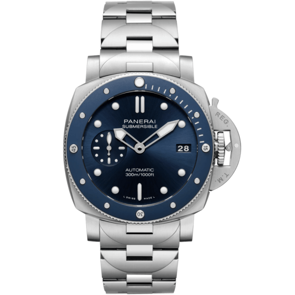 Submersible Blue Notte, veramic bezel, steel - 42mm
