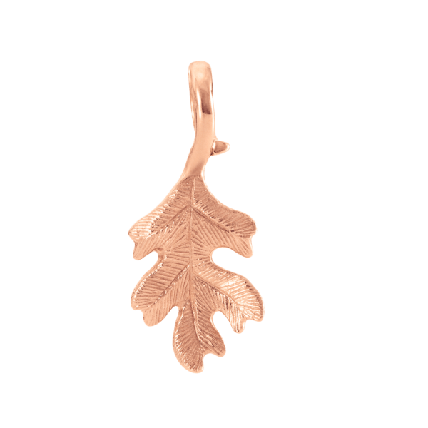 Anhänger small oak leaf Forest 18 Karat Rosegold