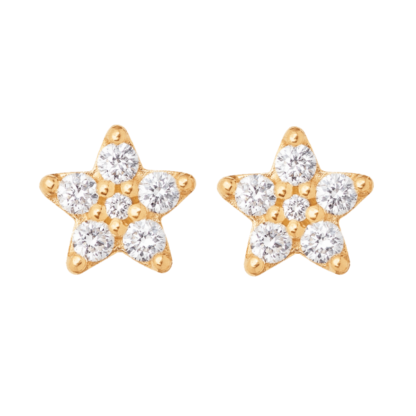 Ohrringe Shooting Stars klein 18 Karat Gelbgold