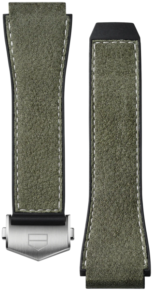ARMBAND AUS GRÜNEM KAUTSCHUK UND LEDER