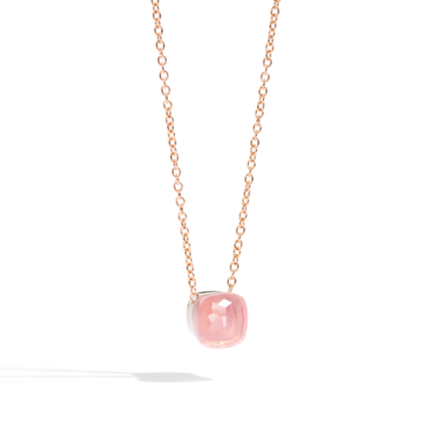 Anhänger Nudo Aus Rosenquarz Mit Kette