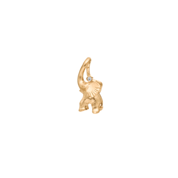 Anhänger Elephant My Little World in 18 Karat Gelbgold mit 1 Diamant