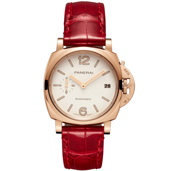 Luminor Due, 3 days, Automatic, white dial, Goldtech - 38mm