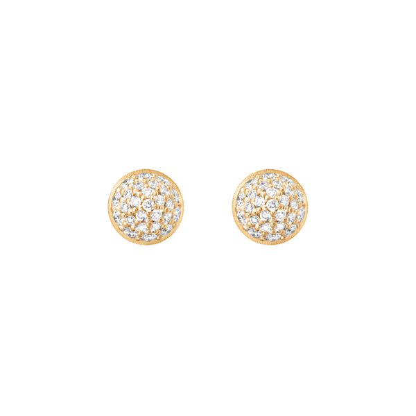 Ohrstecker Lotus 18 Karat Gelbgold mit Pavé 52 Diamanten