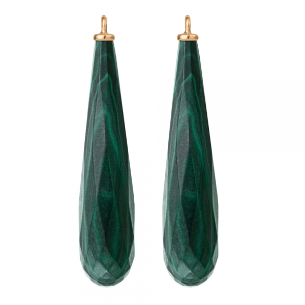 Anhänger hook 18 Karat Gelbgold mit Malachit