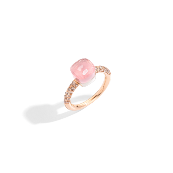 Kleiner Ring Nudo Aus Rosenquarz