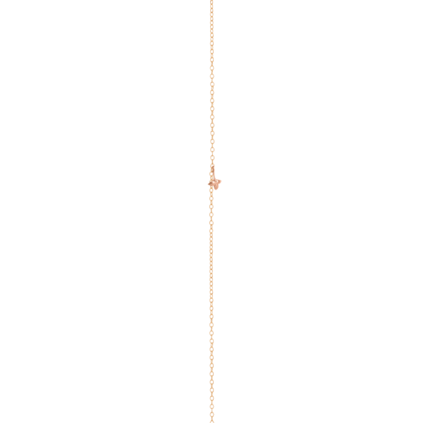 Collier Lotus gedrehte Ankerkette dünn, 18 Karat Gelbgold