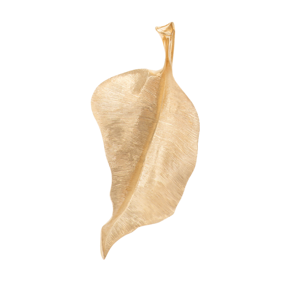 Leaves Anhänger groß, rund 18 Karat Gelbgold