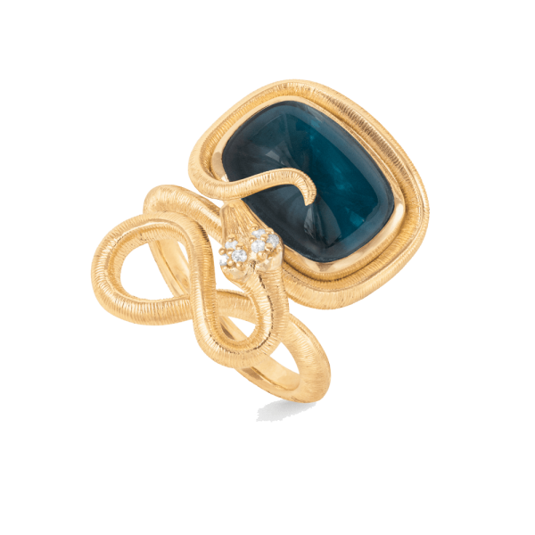 Ring Snakes aus 18 Karat Gelbgold mit 6 Diamanten
